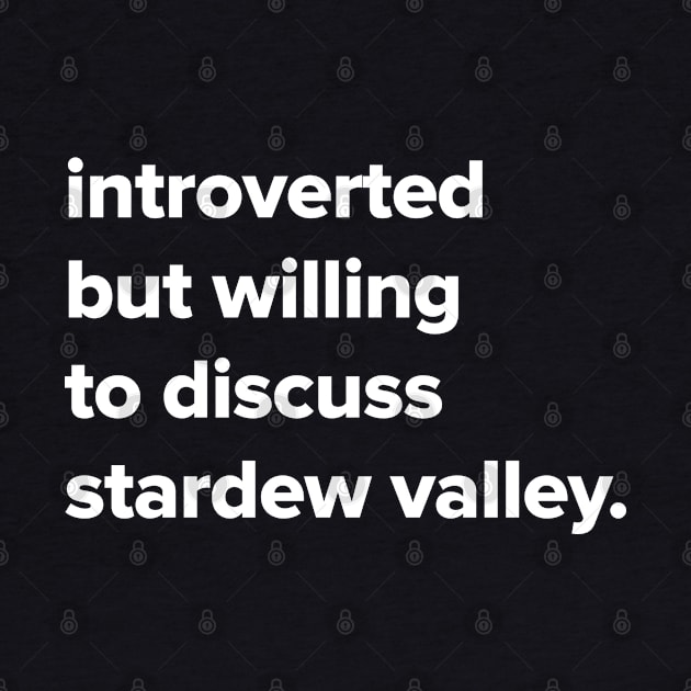 introverted but willing to discuss Stardew Valley by Madelyn_Frere